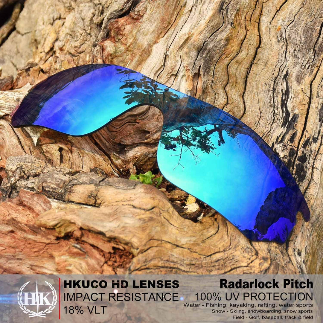 HKUCO Plus Mens Replacement Lenses For Oakley RadarLock Pitch - 6 pair