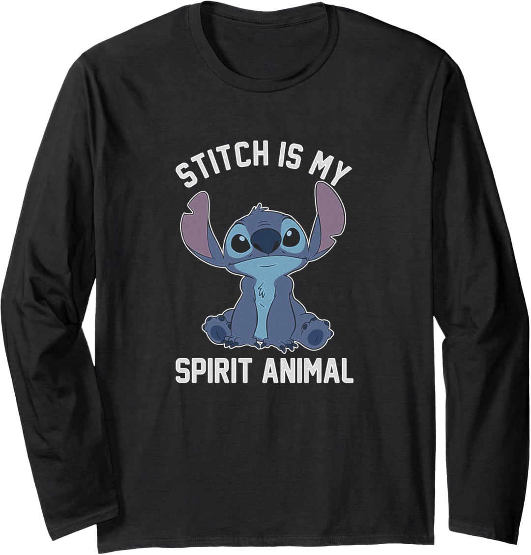 Disney Lilo & Stitch My Spirit Animal Is Stitch Transparent Langarmshirt