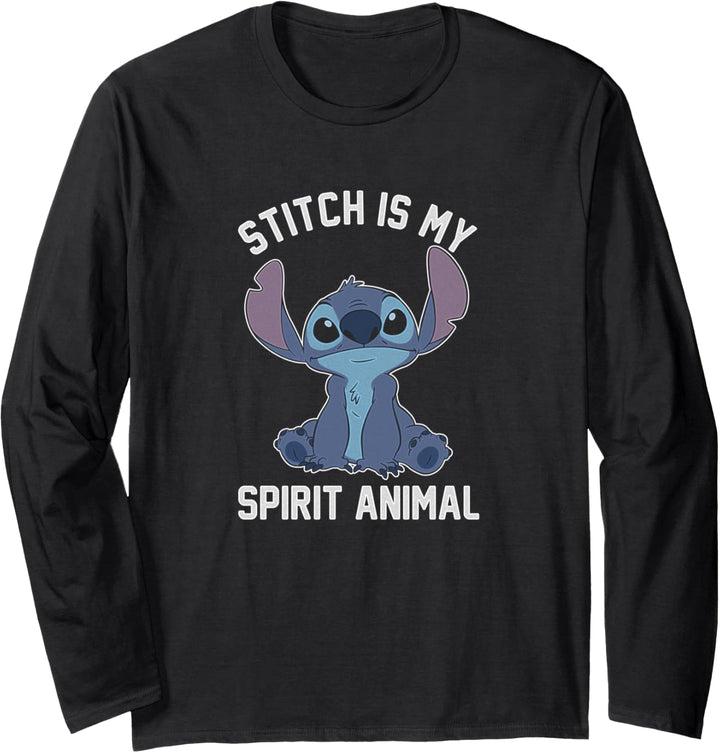 Disney Lilo & Stitch My Spirit Animal Is Stitch Transparent Langarmshirt