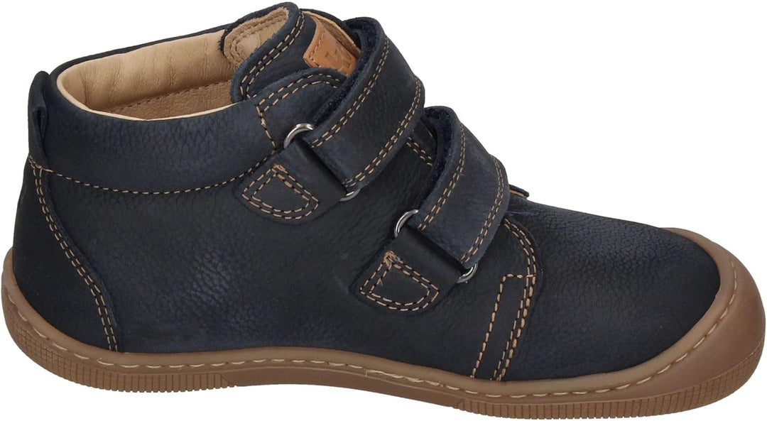 KOEL Barefoot Kinderschuhe Dino Nappa Grain Bordo 27 EU Weit Blau, 27 EU Weit Blau