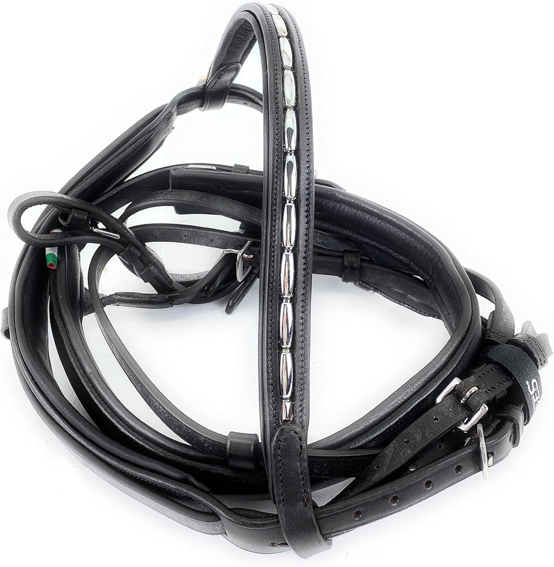 Horses Leder Trense Trieste Schwarz Cob, Schwarz Cob