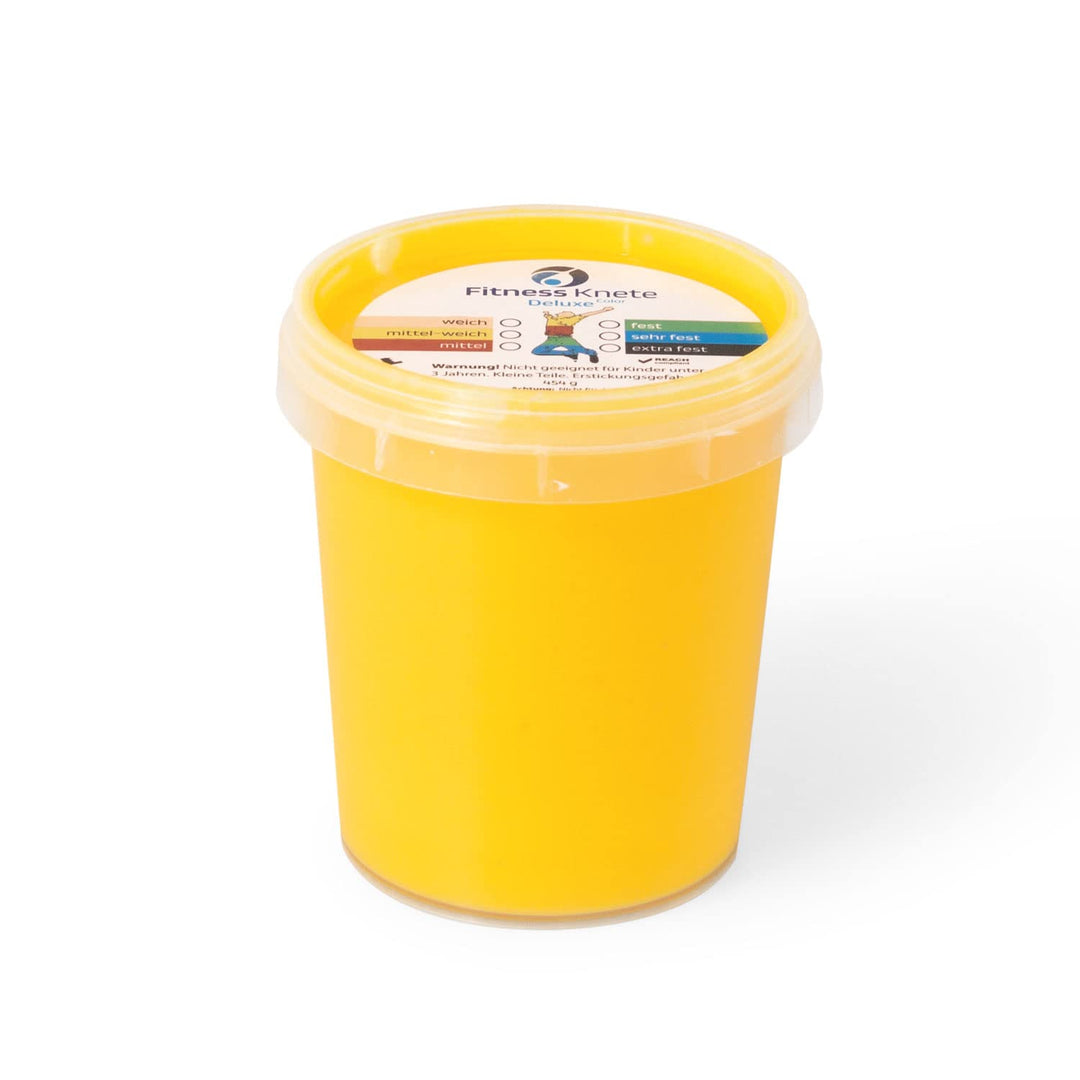 Deluxe COLOR | 454g | Stärkenauswahl | Handtrainer | Fingertrainer gelb = mittel weich, gelb = mitte