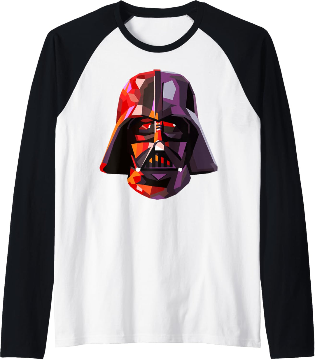 Star Wars Darth Vader Red & Purple Geometric Helmet Raglan
