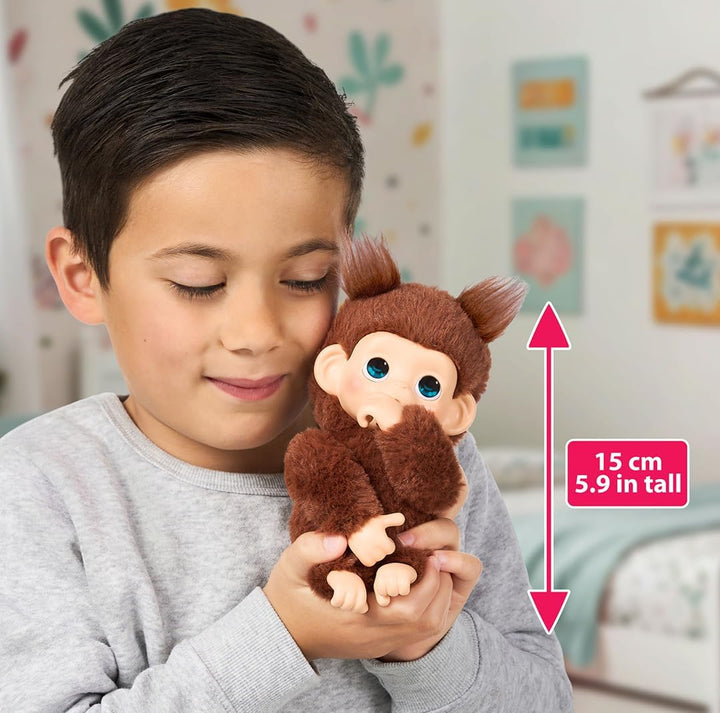 Little Live Pets Baby Monkey Minis – interaktiver Plüschaffe Chikki Cherry mit über 20 realistischen