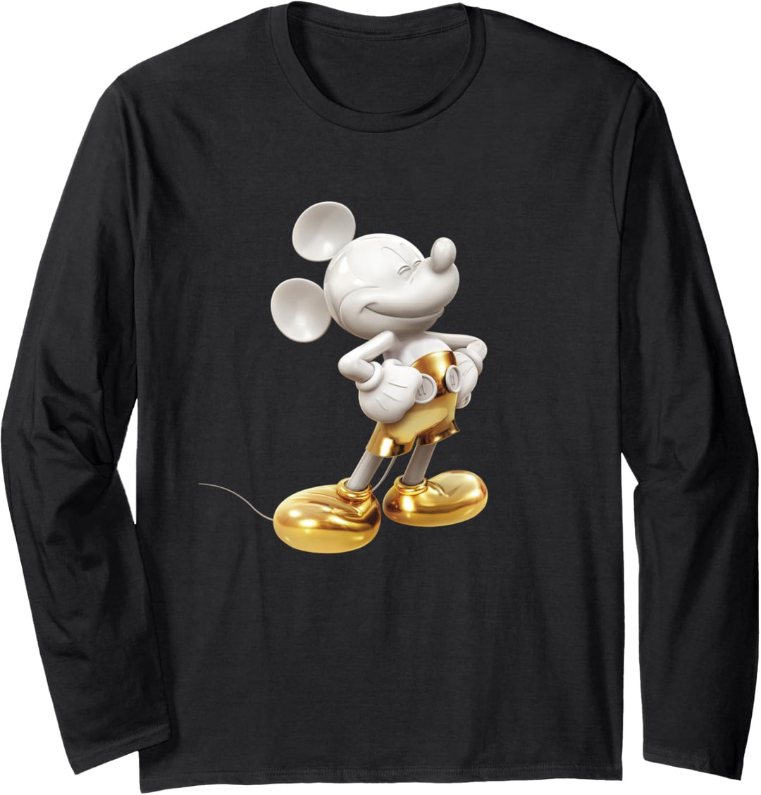 Disney Gold Mickey Mouse Pose Langarmshirt