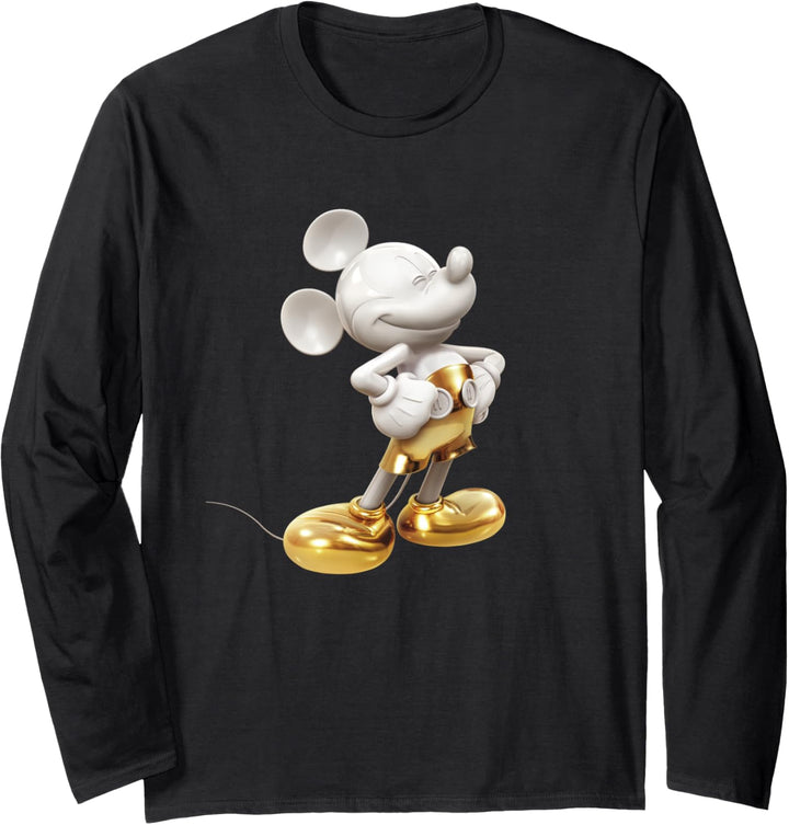 Disney Gold Mickey Mouse Pose Langarmshirt
