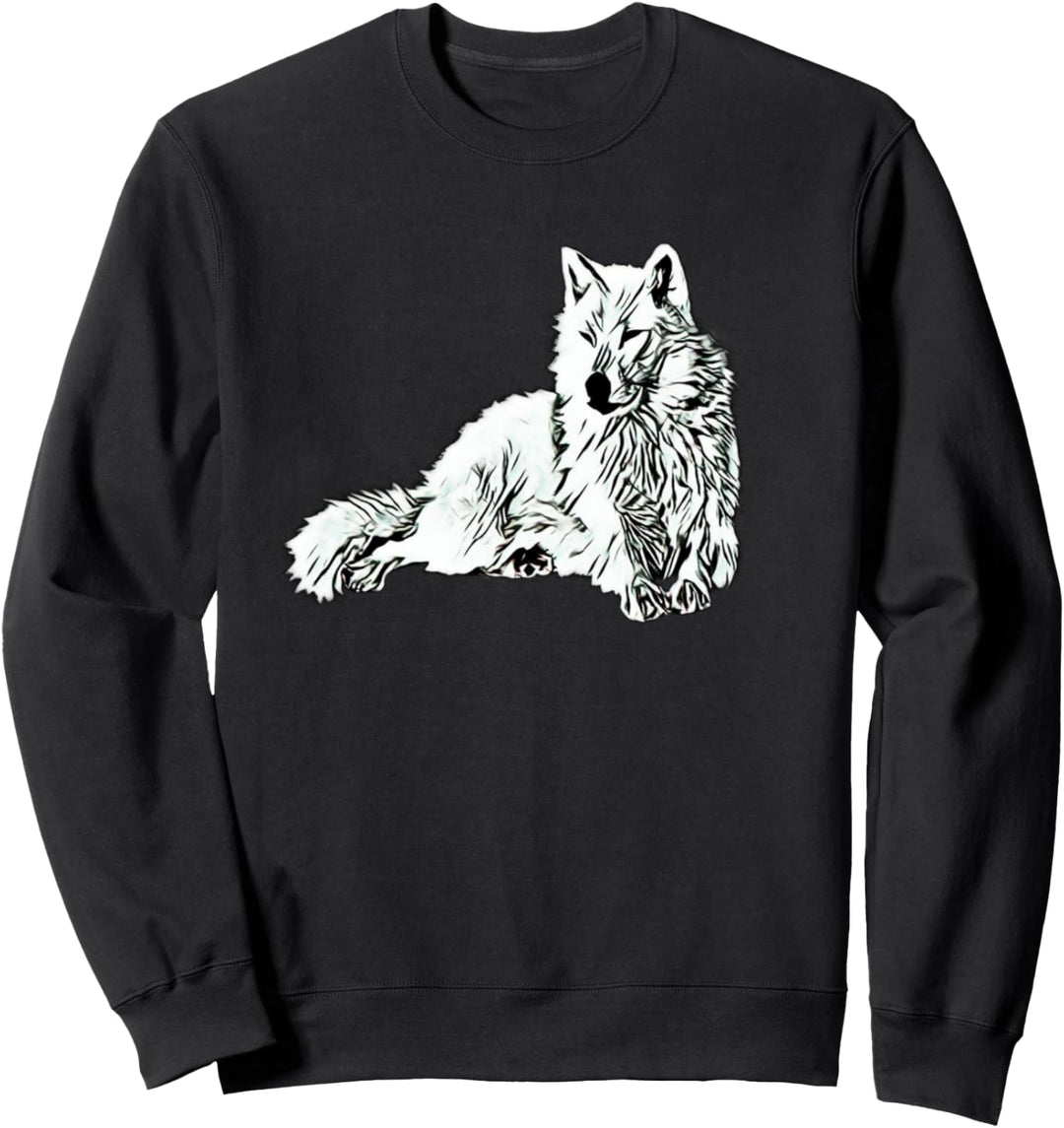 Wolf Motiv Mond Wölfe Sweatshirt