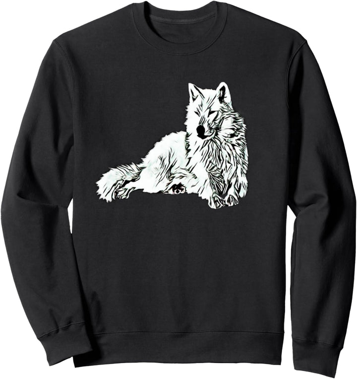 Wolf Motiv Mond Wölfe Sweatshirt
