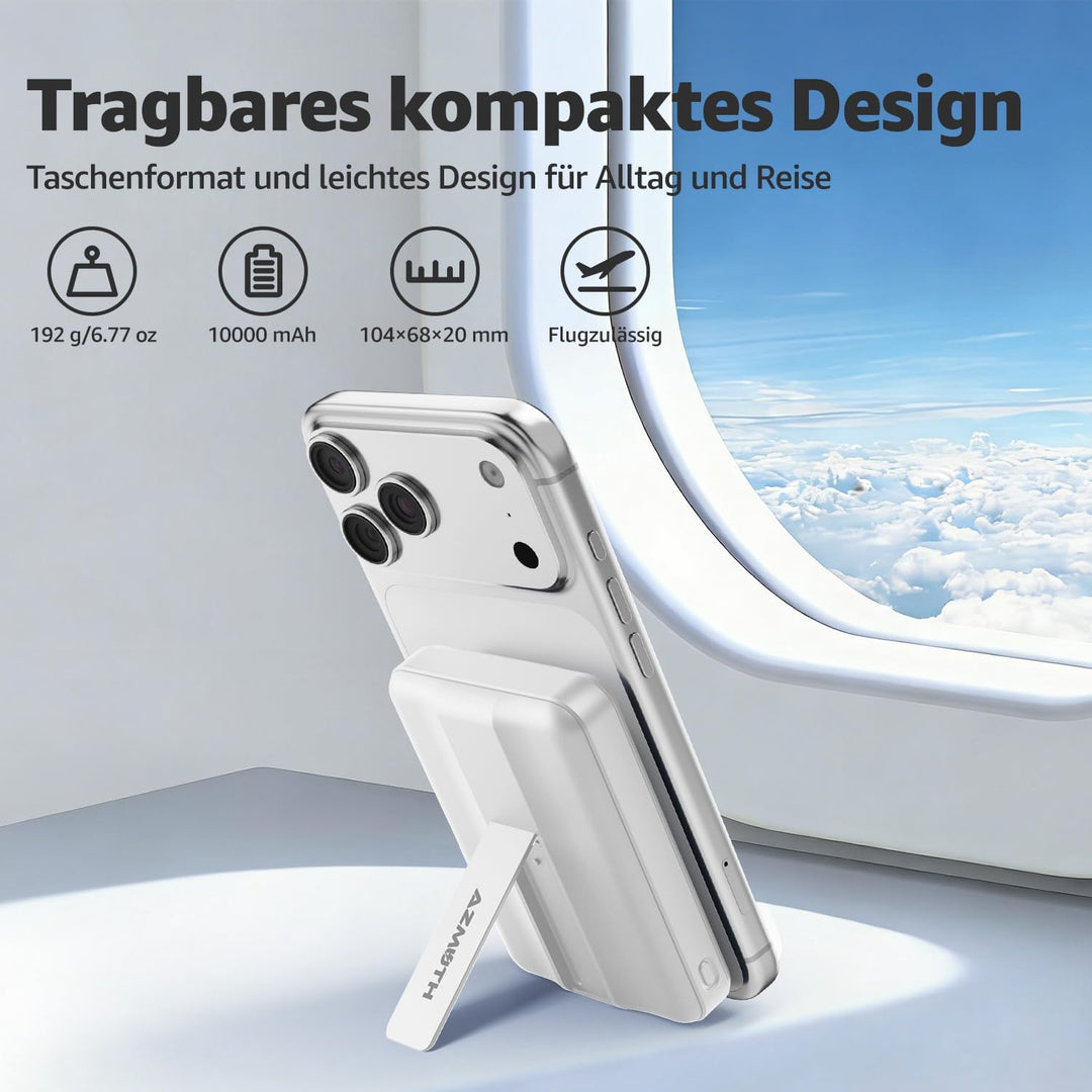 Azmuth für Magsafe Powerbank 10000mAh Wireless Magnetische für iPhone 17-12 | Power Bank Kabellos mi