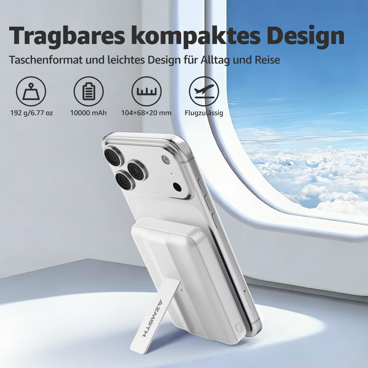 Azmuth für Magsafe Powerbank 10000mAh Wireless Magnetische für iPhone 17-12 | Power Bank Kabellos mi