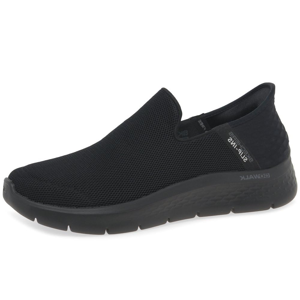 Skechers Herren Go Walk Flex No Hands Hausschuh 44.5 EU Black Textile, 44.5 EU Black Textile