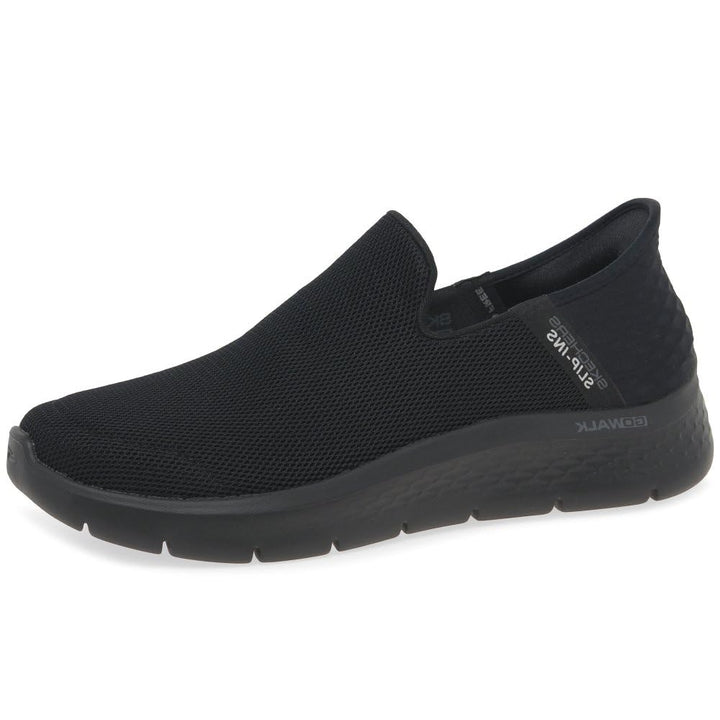 Skechers Herren Go Walk Flex No Hands Hausschuh 44.5 EU Black Textile, 44.5 EU Black Textile