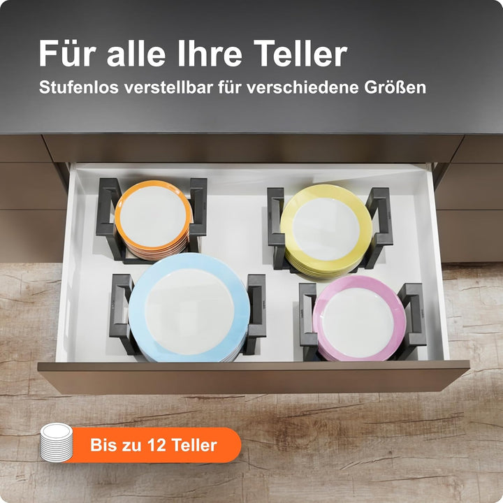 Blum AMBIA-LINE Tellerhalter | verstell- & herausnehmbar | sicheres, übersichtliches Verstauen & ein