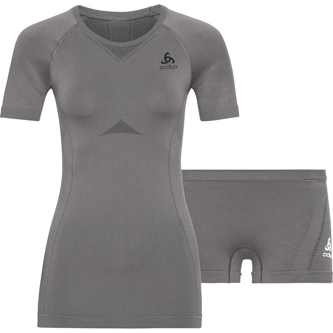 Odlo Damen Set Fundamentals Performance Light Baselayer Set S Odlo Steel Grey - Odlo Graphite Grey,