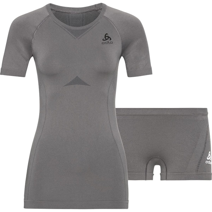 Odlo Damen Set Fundamentals Performance Light Baselayer Set XL Odlo Steel Grey - Odlo Graphite Grey,
