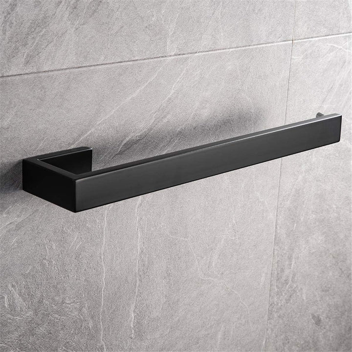 Flybath Handtuchhalter Wand Bad Küche 304 Edelstahl Schwarz Matt 35 cm | Rostschutz, Robust, Badezim