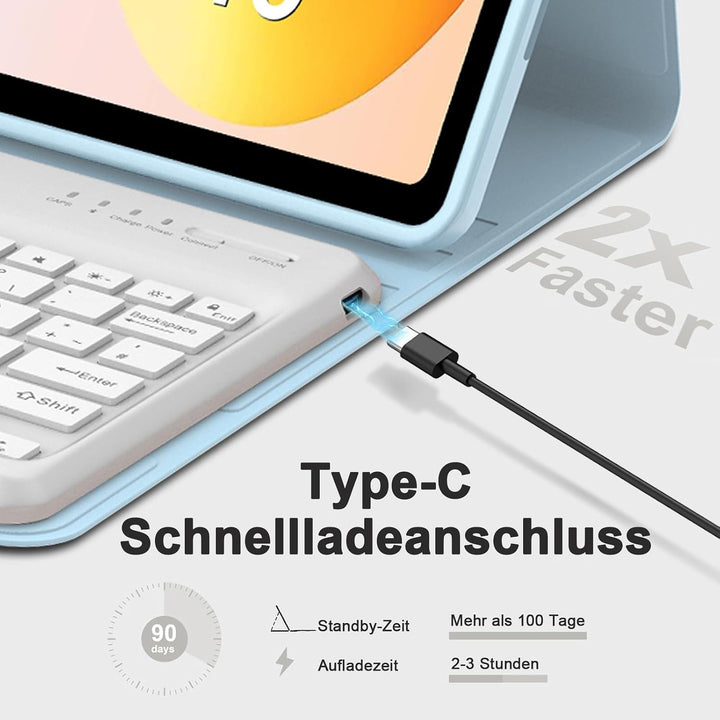 IVEOPPE Hülle mit Tastatur für Xiaomi Redmi Pad 2 Pro 12,1 Zoll, Bluetooth Magnetisch Tastatur für R