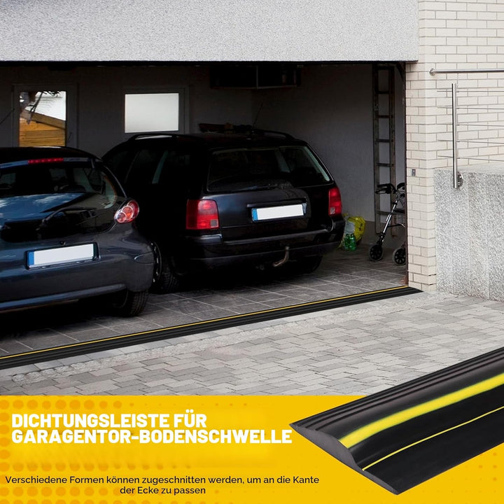 Garagentor Dichtung 3M universeller Schwellendichtung Wetterfeste Gummi-Bodenabdichtung，Gummi DIY Bo