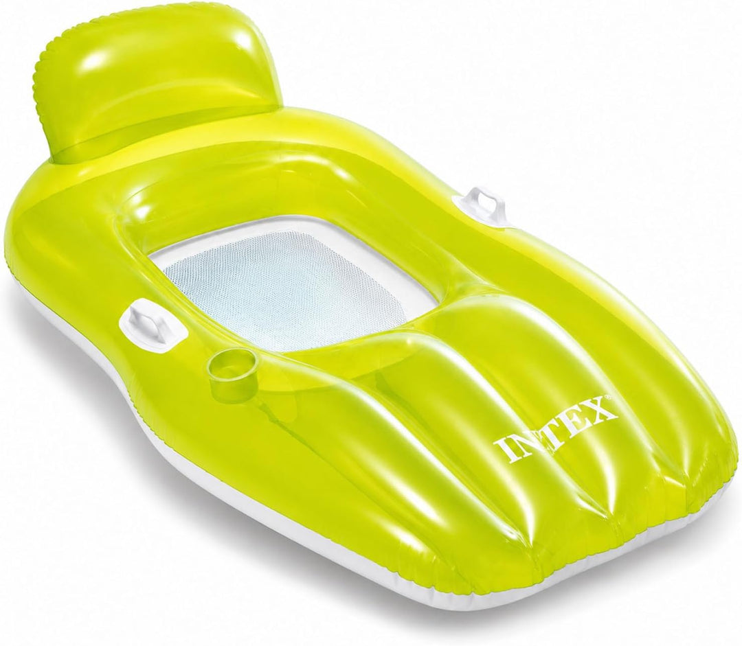 Schwimmsessel Matratzenstuhl Luftmatratze Schwimmliege 188x71cm Limegrün