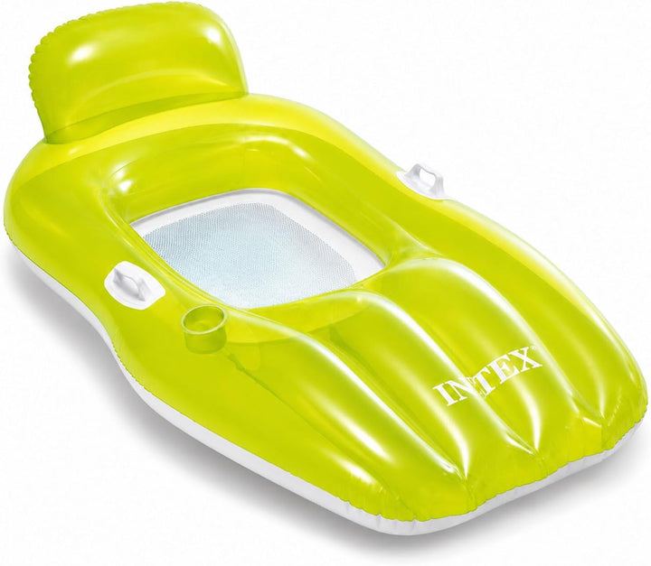Schwimmsessel Matratzenstuhl Luftmatratze Schwimmliege 188x71cm Limegrün