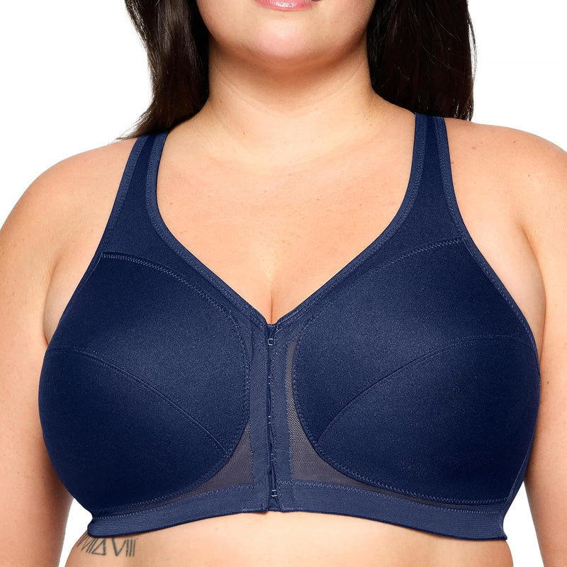 Glamorise Damen Full Coverage Bra 80B Blau, 80B Blau