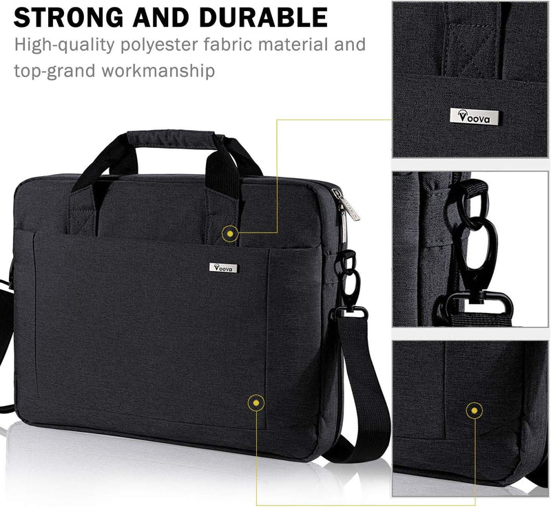 Voova grosse Laptoptasche für 14 15 15,6 16 Zoll Laptop, 30% mehr Kapazität Innenfächer verdickt was