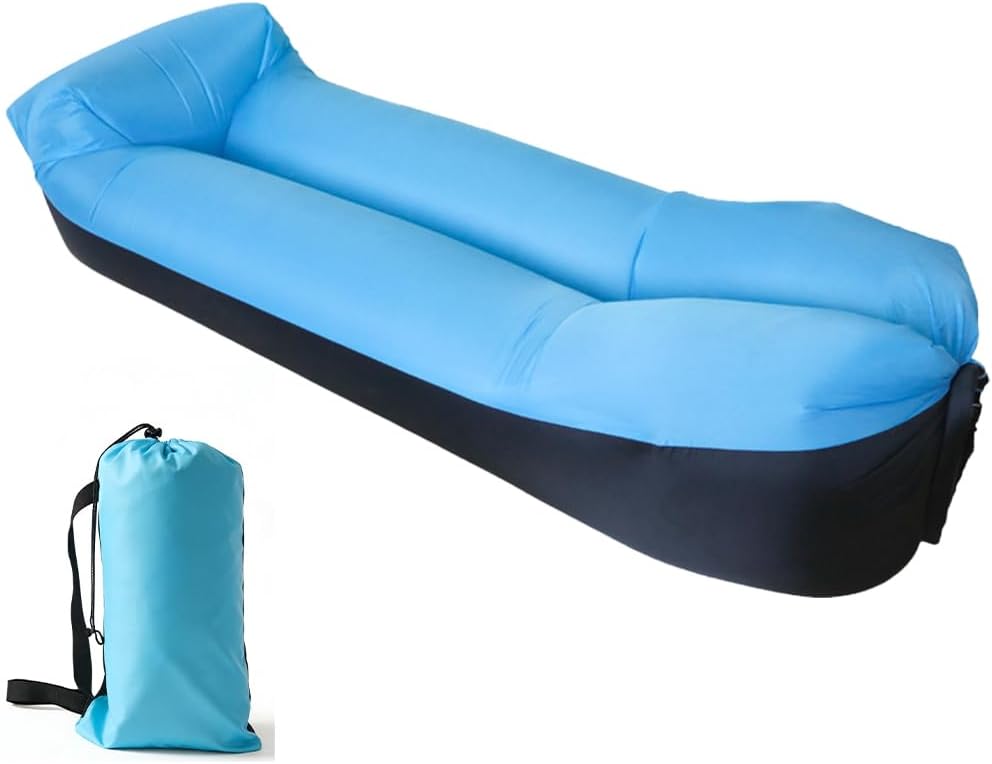 Aufblasbares Sofa 230×70cm, Luftsack mit Portable Paket, Tragbares Aufblasbare Liege, Air Lounger, S