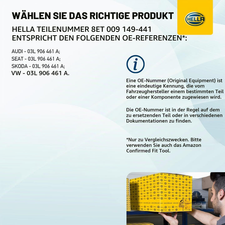 HELLA 8ET 009 149-441 Luftmassenmesser - Rohrstutzen
