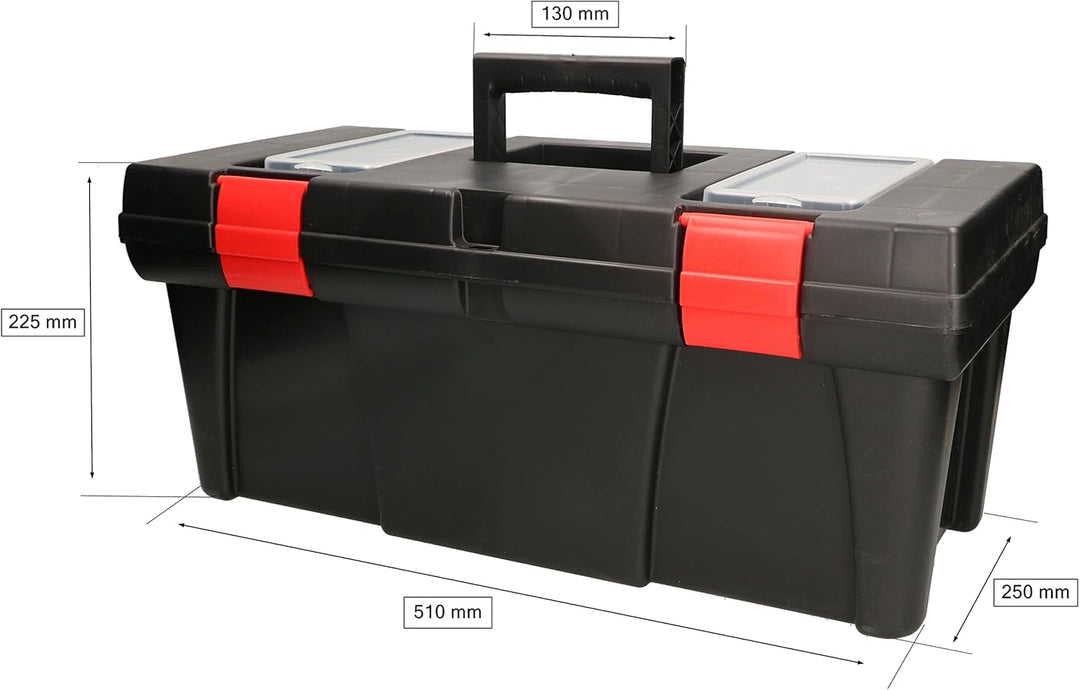 KOTARBAU® Werkzeugkoffer Koffer 20" Werkzeugkasten Organizer Schrauben mit 2 Zusatzfächern, Koffer 2