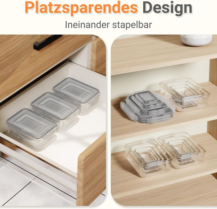 TUSEASY Frischhaltedosen mit Deckel, 12 Stück Vorratsdosen Luftdicht Aufbewahrungsbox mit Deckel Küc