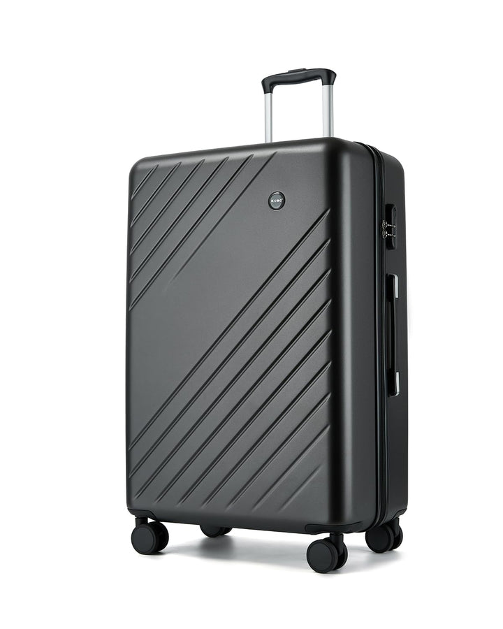 KONO Grosser Koffer 76.5x50.5x29cm, 94L Hartschalenkoffer mit 4 Rollen, Koffer Trolleys für Familien