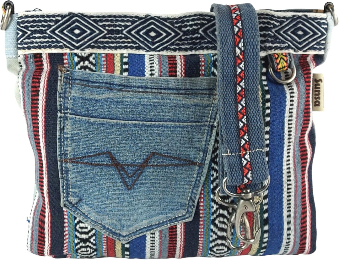 Sunsa Damen Taschen Umhängetasche Handtasche Canvas & Jeans. Grosse Boho Crossbody Tasche/bag Schult