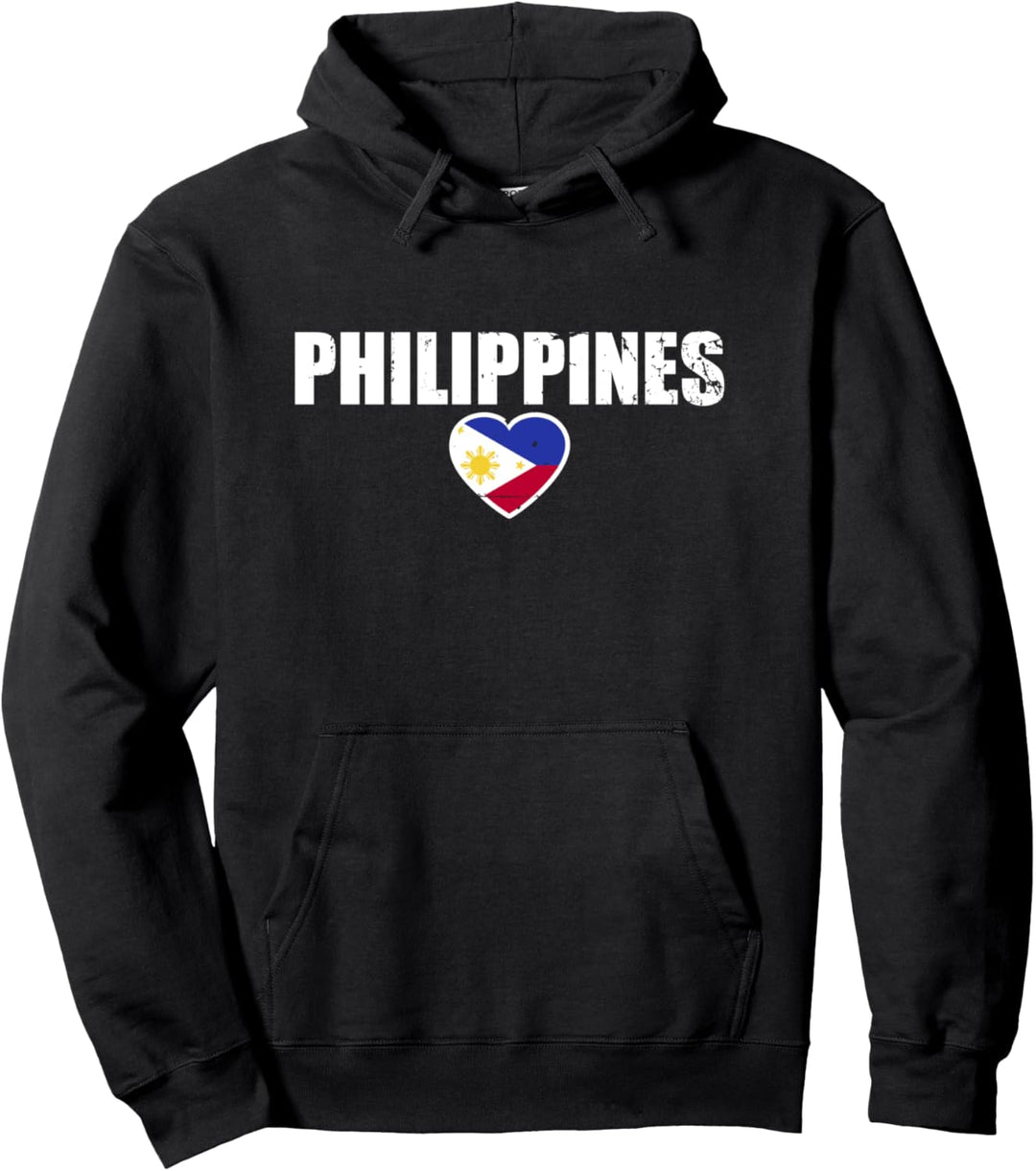 Philippines Herz Philippinen Philippinische Flagge Filipino Pullover Hoodie