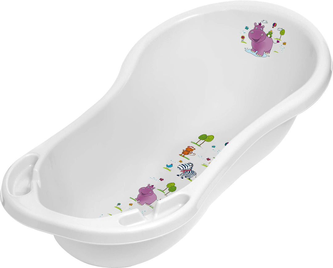 keeeper Hippo Ergonomische Babywanne, Ab 0 bis ca. 12 Monate, 100 cm, Wiktoria, Weiss 100 cm Weiss m