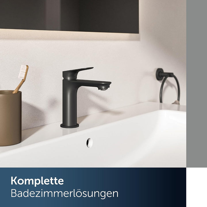 Ideal Standard Alero Waschtischarmatur, mit Garnitur, Höhe 100 mm – Schwarz Silk Black Push-Open Abl