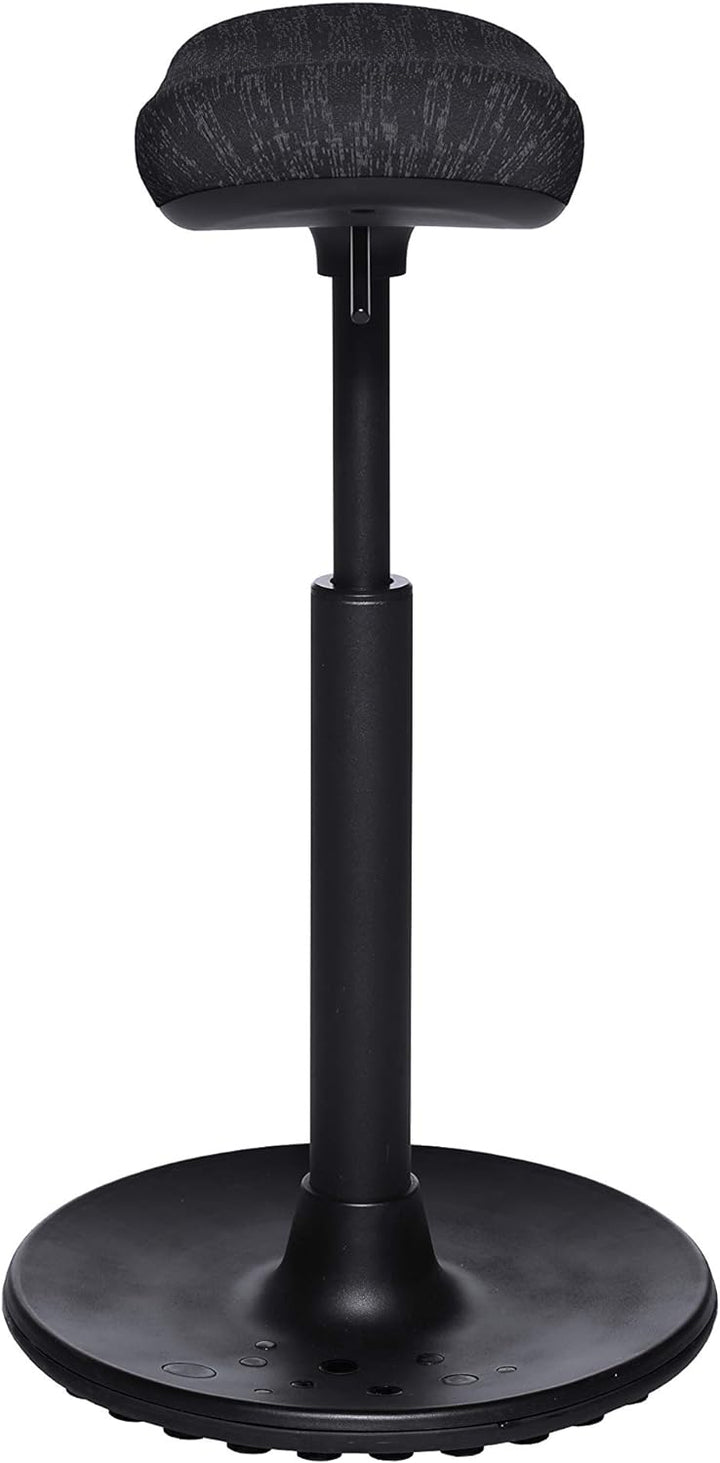 Topstar Sitness H2, Arbeitshocker, Stehhilfe, Drehhocker, Skateboardsitz, höhenverstellbar, Stoffbez