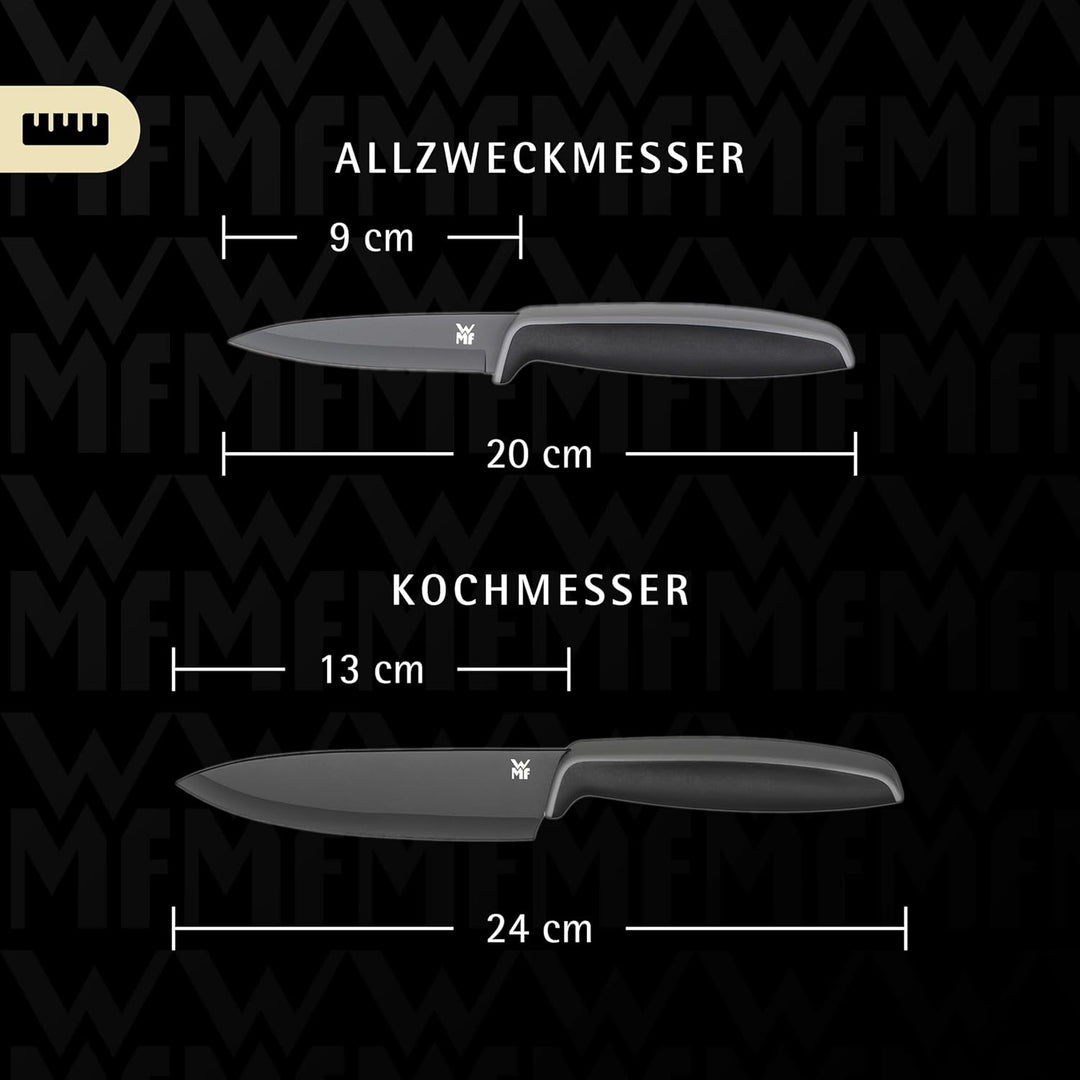 WMF Touch Messerset 2-teilig – scharfes Küchenmesser-Set aus Spezialklingenstahl, antihaftbeschichte