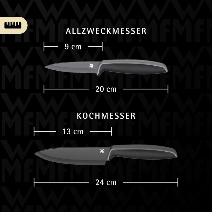WMF Touch Messerset 2-teilig – scharfes Küchenmesser-Set aus Spezialklingenstahl, antihaftbeschichte