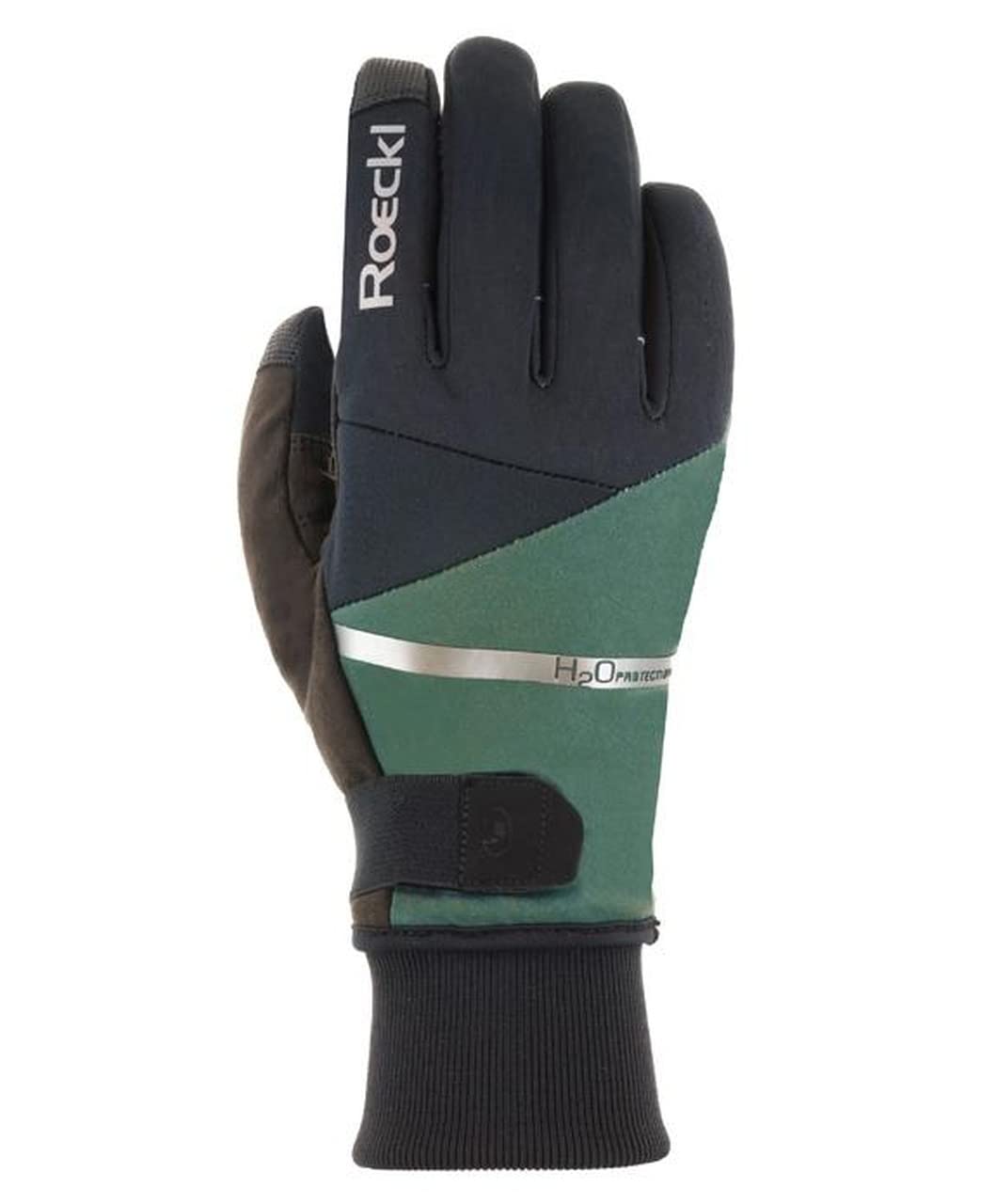 Roeckl Vuno Winter Fahrrad Handschuhe lang schwarz/grün 2023 9.5, 9.5