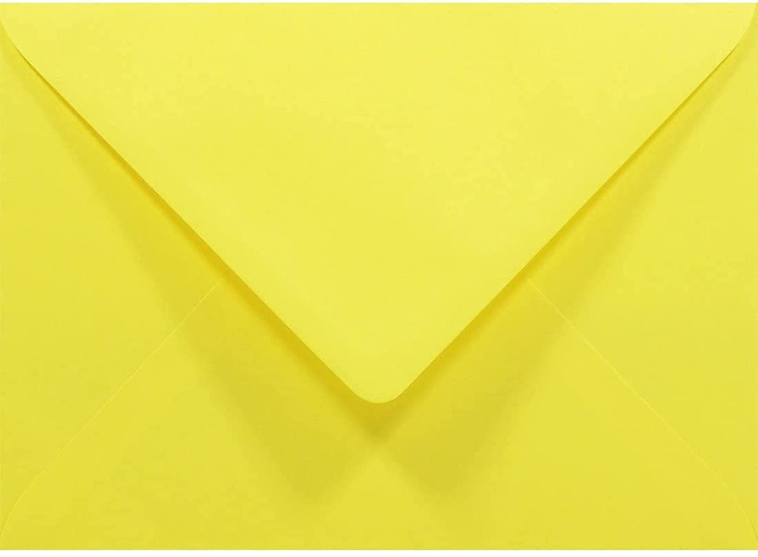 Netuno 1000 Umschläge Gelb DIN B6 125x 175 mm 80g Rainbow gelbe Briefumschläge farbig bunte Briefhül