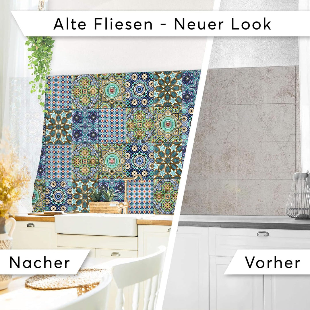 CREATISTO Klebefliesen Stickerfliesen Fliesenfolie - Klebefolie Aufkleber für Fliesen I Klebefliesen
