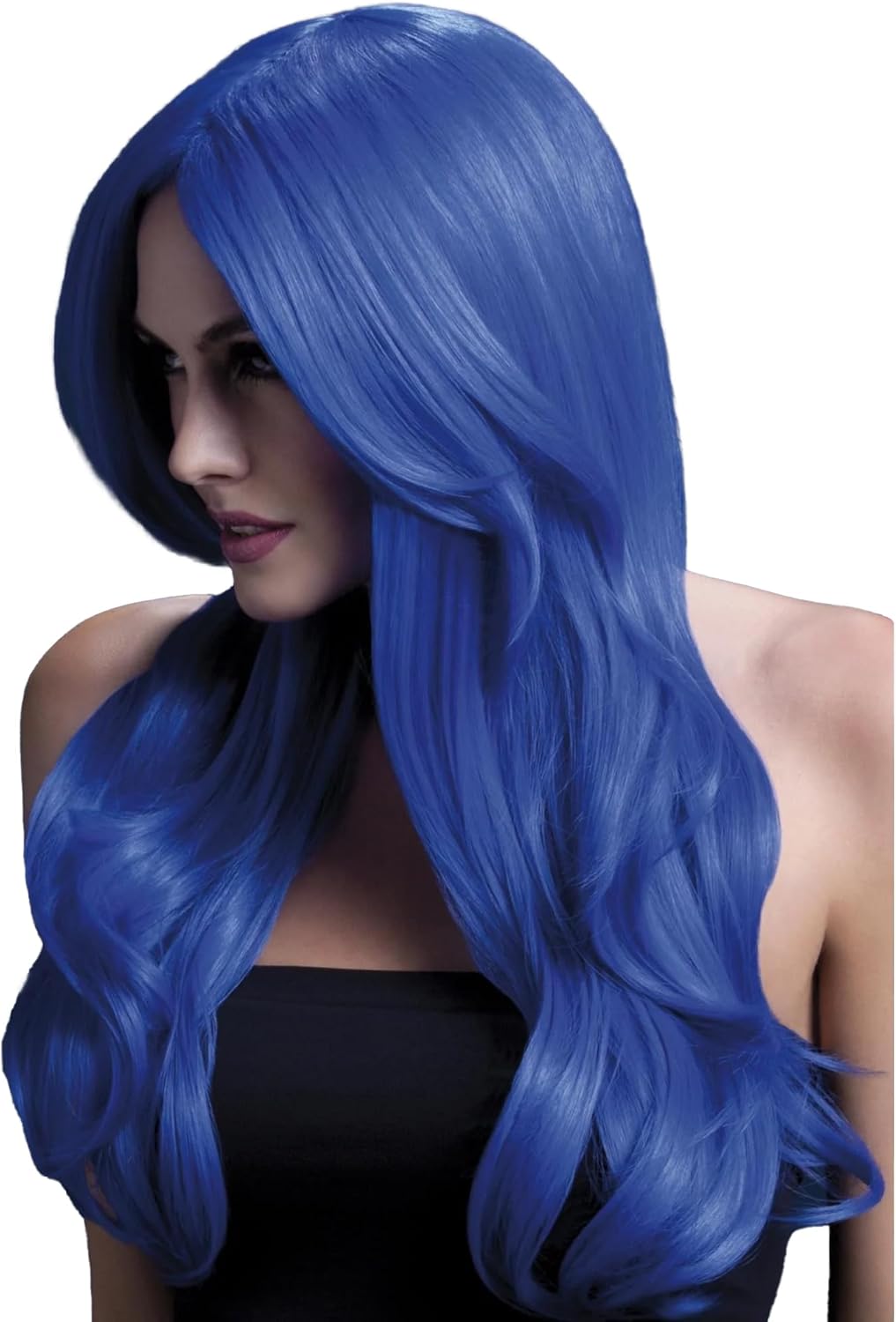 Fever Khloe Wig, Pastel Ombre, Long Wave with Centre Parting, 26inch/66cm Rainbow, Rainbow