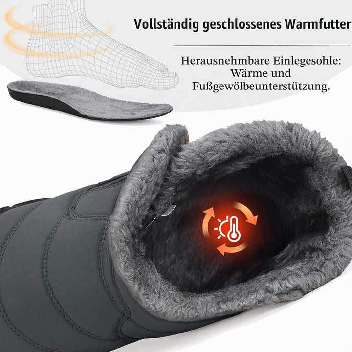 Sisttke Barfussschuhe Herren Gefüttert Winterschuhe Damen Warm Winterstiefel Winter rutschfeste Brei