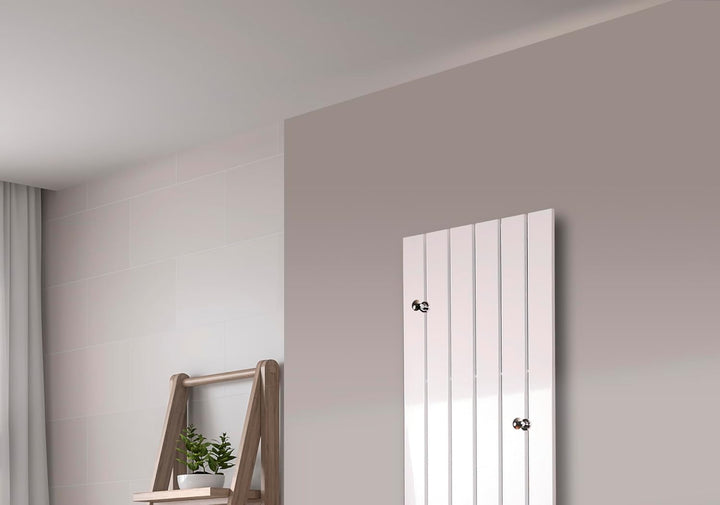 Badheizkörper Design Peking 2 120x47cm 799 Watt weiss (+ 2 Knopfhalter) SZAGATO Handtuchwärmer Handt