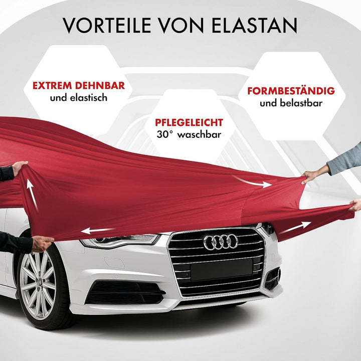 WALSER Premium Abdeckung Auto Indoor Stretch Plus Qualitätssieger Sehr Gut* Autoabdeckung Winter Aut