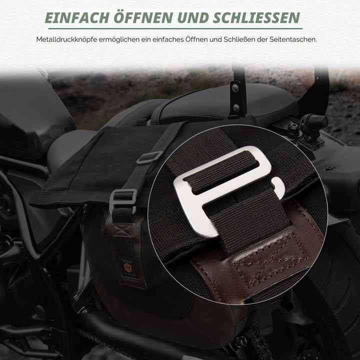 Motorrad Hecktasche mit Schnellverschluss für Rebel 1100 CMX1100 | Wasserdichte Abnehmbare Satteltas