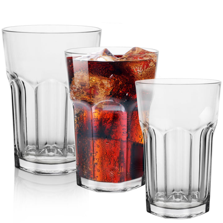 Konzept 11 - Wassergläser Set 12-teilig, Trinkgläser Set, 350ml Gläser Set Stapelbar- Perfekt für Sa