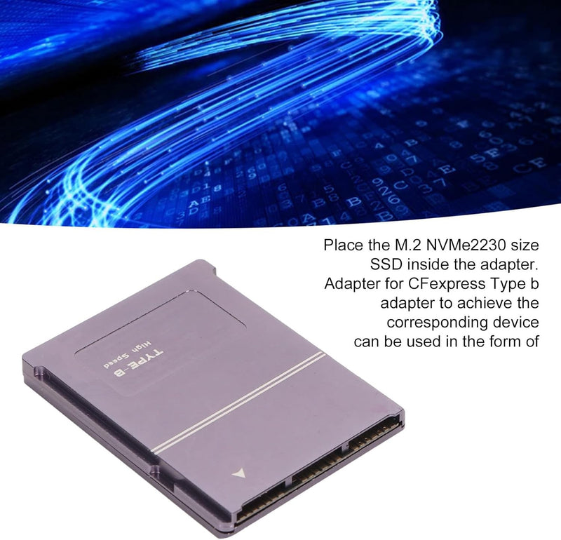 Sxhlseller Für CFexpress Typ B Karte zu NVME M.2 2230 SSD Adapter Für Z6 Z7 Z9 Für R3 R5, DIY Alumin