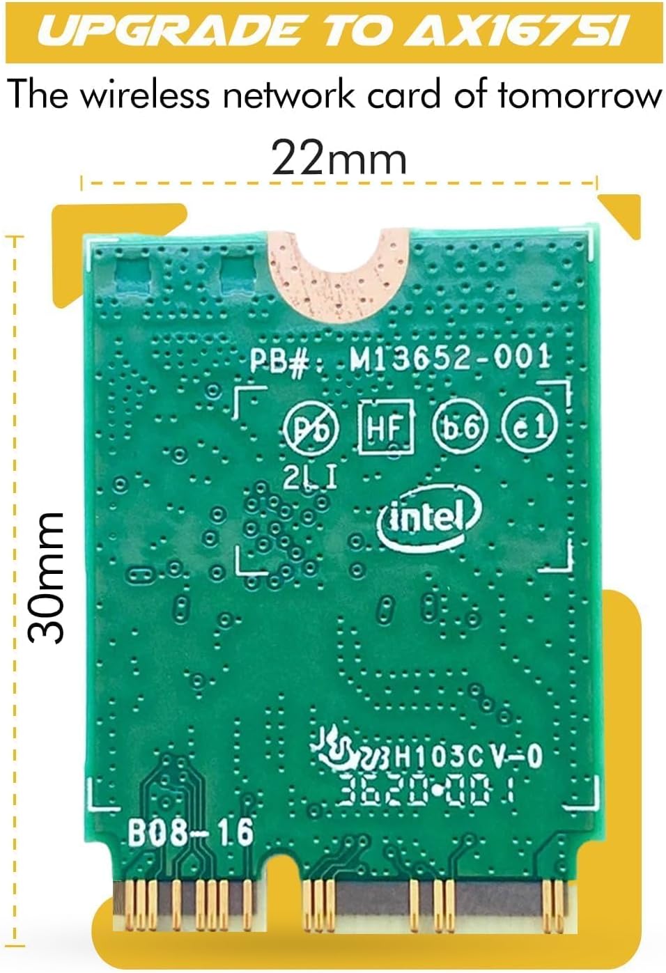 AX1675i CNVio2 Wi-Fi 6E Killer Series Tri Band 2.4/5/6 GHz Upgrade | 2.4 Gbps | Bluetooth 5.3 Suppor