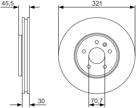 Bosch BD1679 Bremsscheiben - Vorderachse - ECE-R90 Zertifizierung - eine Bremsscheibe